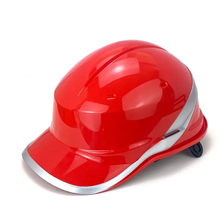 Red ABS High Visibility Reflective Hard Hat for Industrial