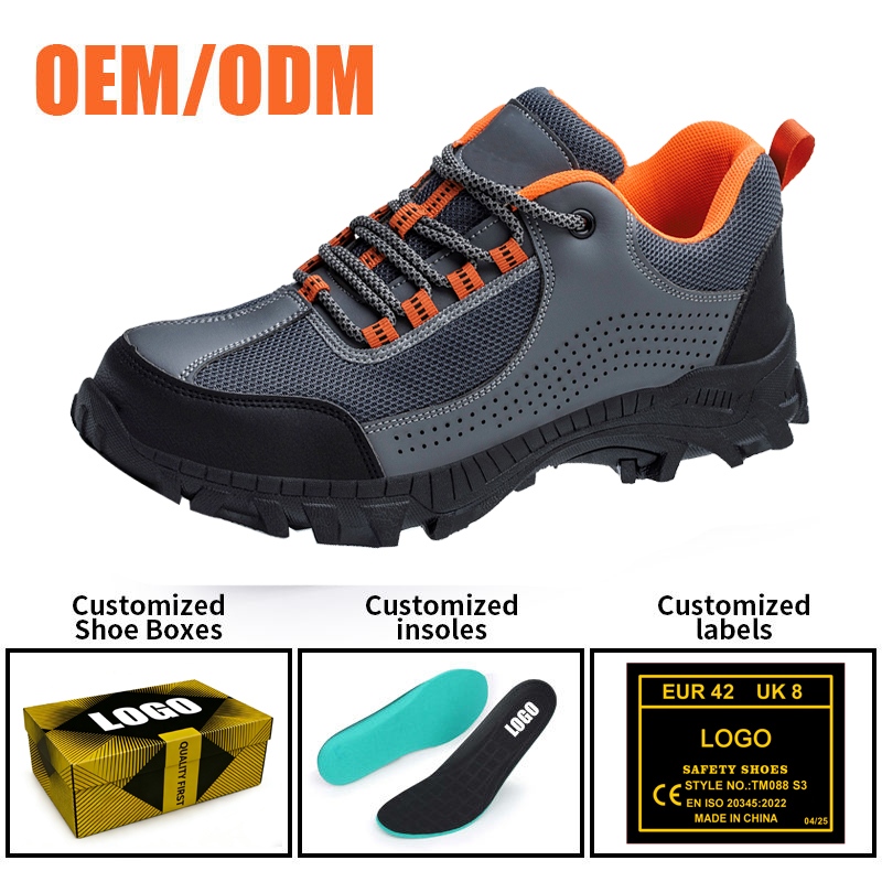 Steel Toe Mining Safety Shoes Rubber Sole for Men