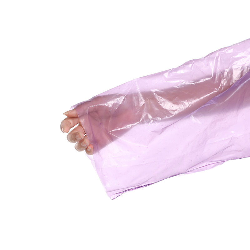Waterproof Long Purple Disposable PE Raincoat for Women
