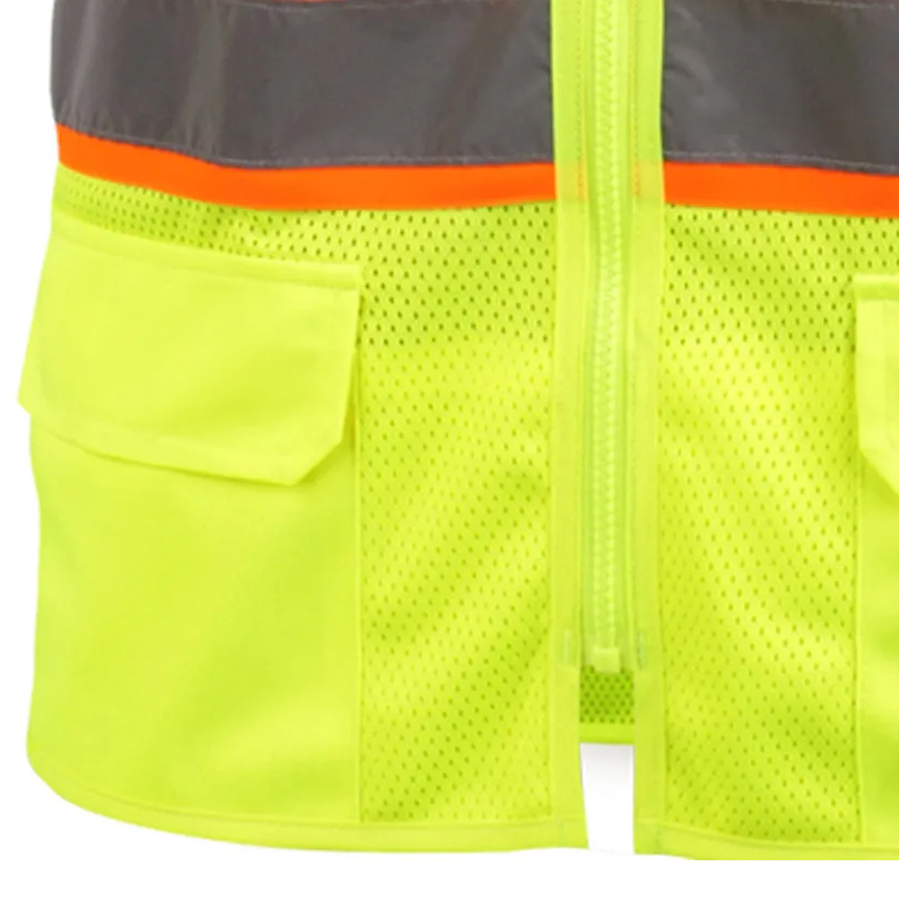 Multiple Pockets High Visibility Reflective Mesh Safety Vest