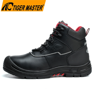 Leather Construction Safety Boots PU Rubber Sole