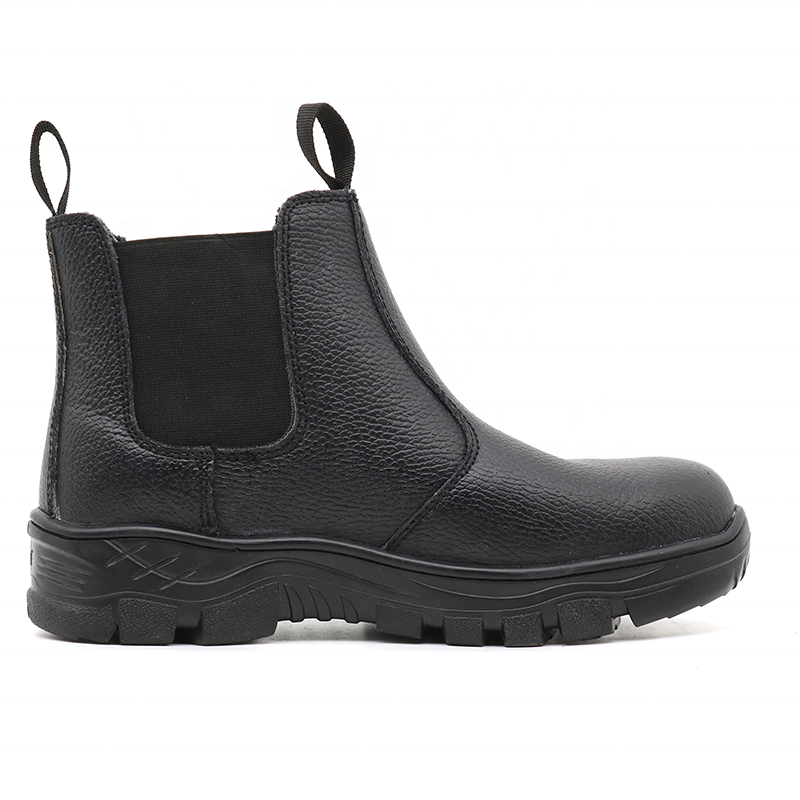 Leather Steel Toe No Laces Safety Shoes for Mining