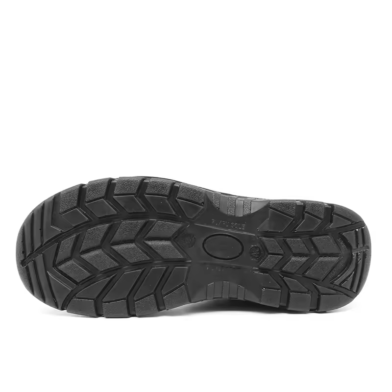 Anti-slip Leather Safety Shoes with Steel Toe Steel Mid-plate