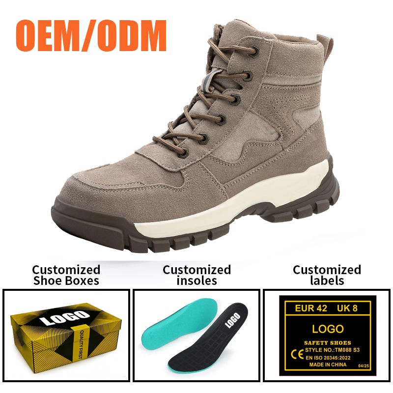 Rubber Sole Work Safety Boots with Steel Toe
