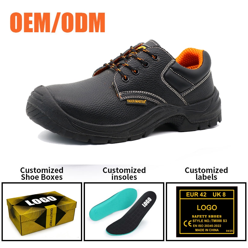 Steel Toe Leather Work Safety Shoes for Construction