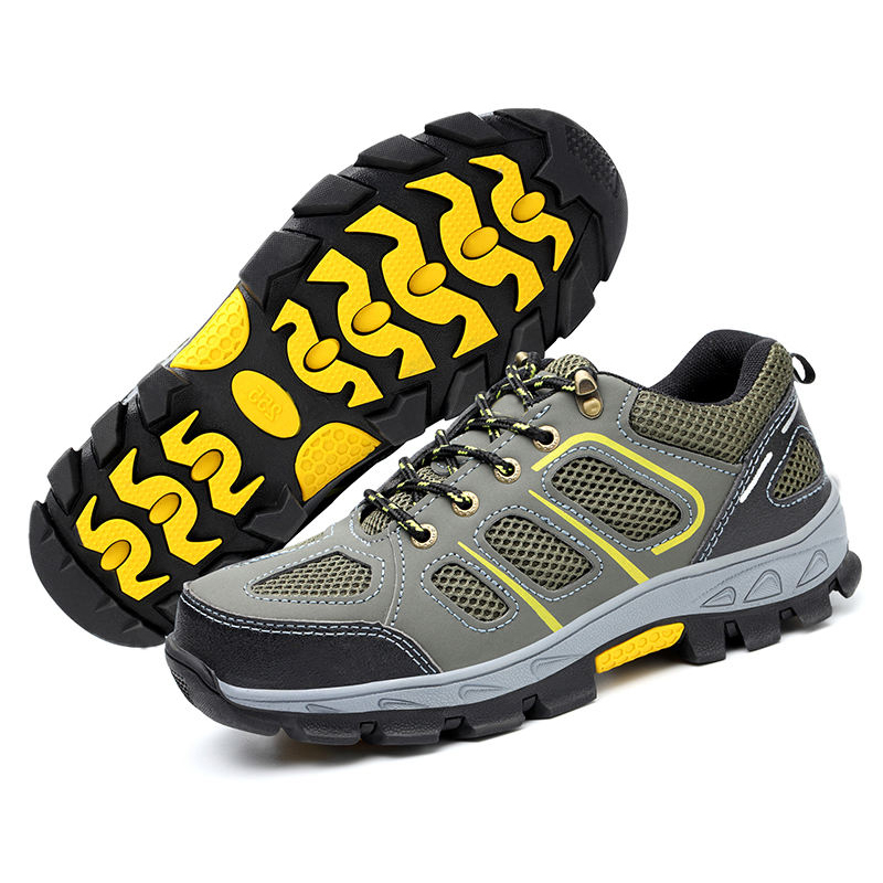 Non-slip Rubber Sole Work Shoes with Steel Toe Resistant To Oil