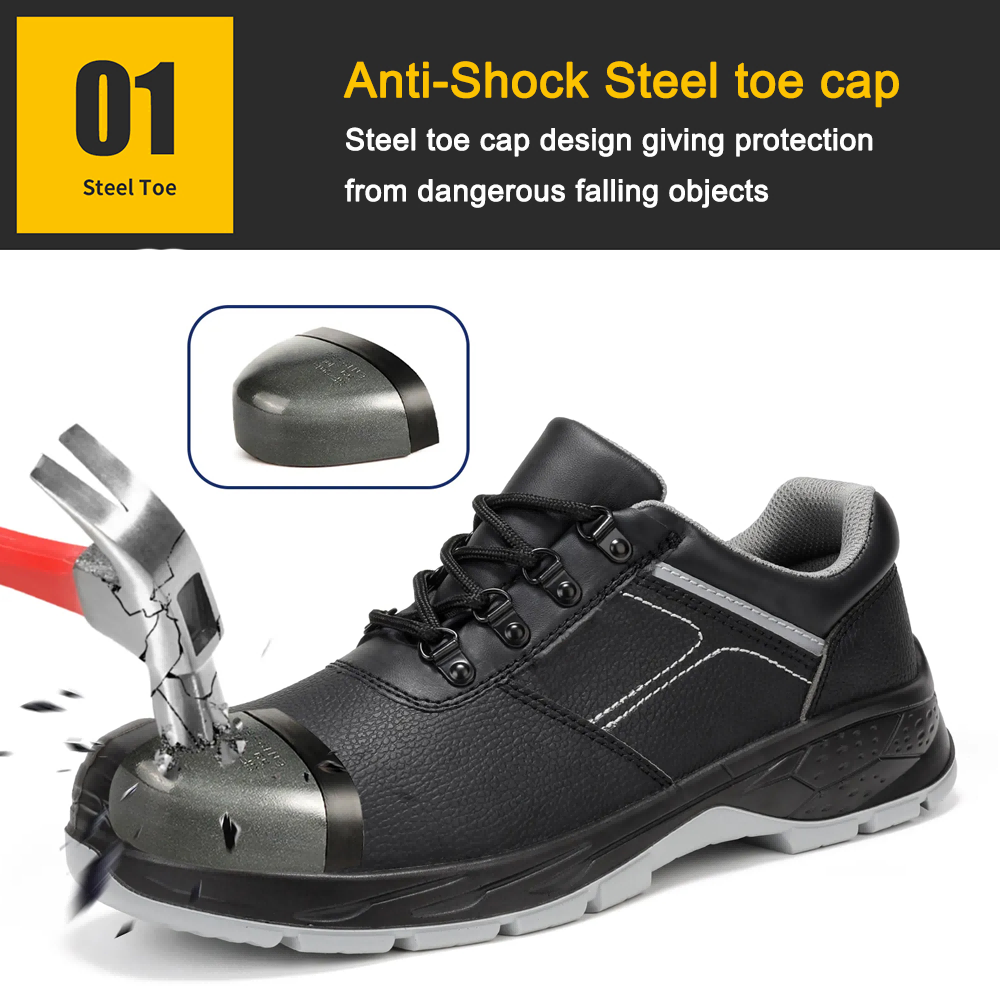 Leather Work Safety Shoes with Steel Toe