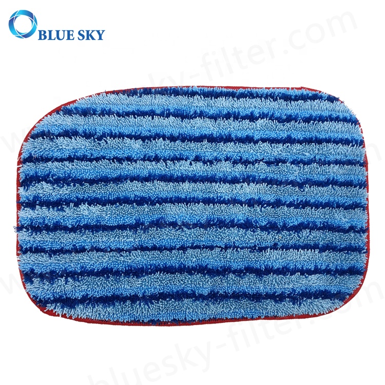 Almohadilla de trapeador de microfibra azul lavable compatible con A1375-100 A1375-101 almohadillas de repuesto para aspiradora de vapor