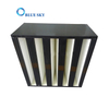 Filtros de aire HEPA H14 de 610X610X292 mm para HVAC de caja rígida