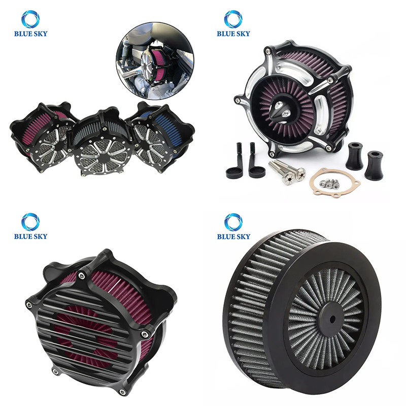 El filtro de aire de motocicleta de alto rendimiento reemplaza los filtros de entrada de aire