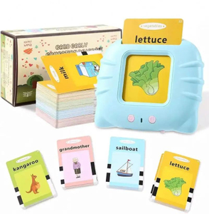 Talking Flash Cards Learning Toys Education Audio Card Reading Learning English Machine with 224 Words for Age 2-6 Years
