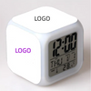 Square LED Bedroom Luminous Electronic Creative Reminder Sublimation Cube Clock Colorful Alarm Clock UV Printing LOGO in Stock