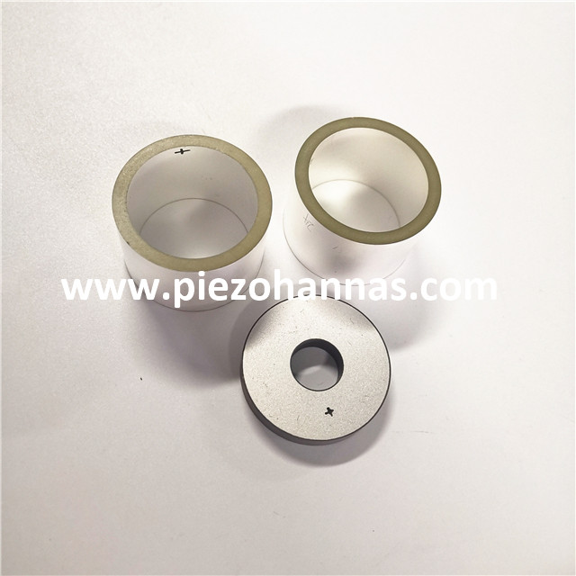 Transdutor ultrassônico piezoelétrico de material Pzt personalizado anel de cerâmica piezoelétrico