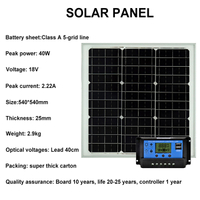 Sistema de montaje solar Panel solar 40W 