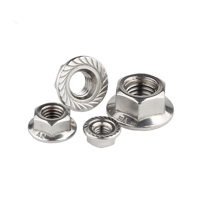 DIN 6923 SS 304 Serated Flange Nut