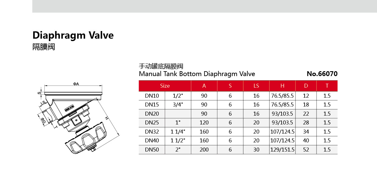Гигиенический мембранный клапан из нержавеющей стали