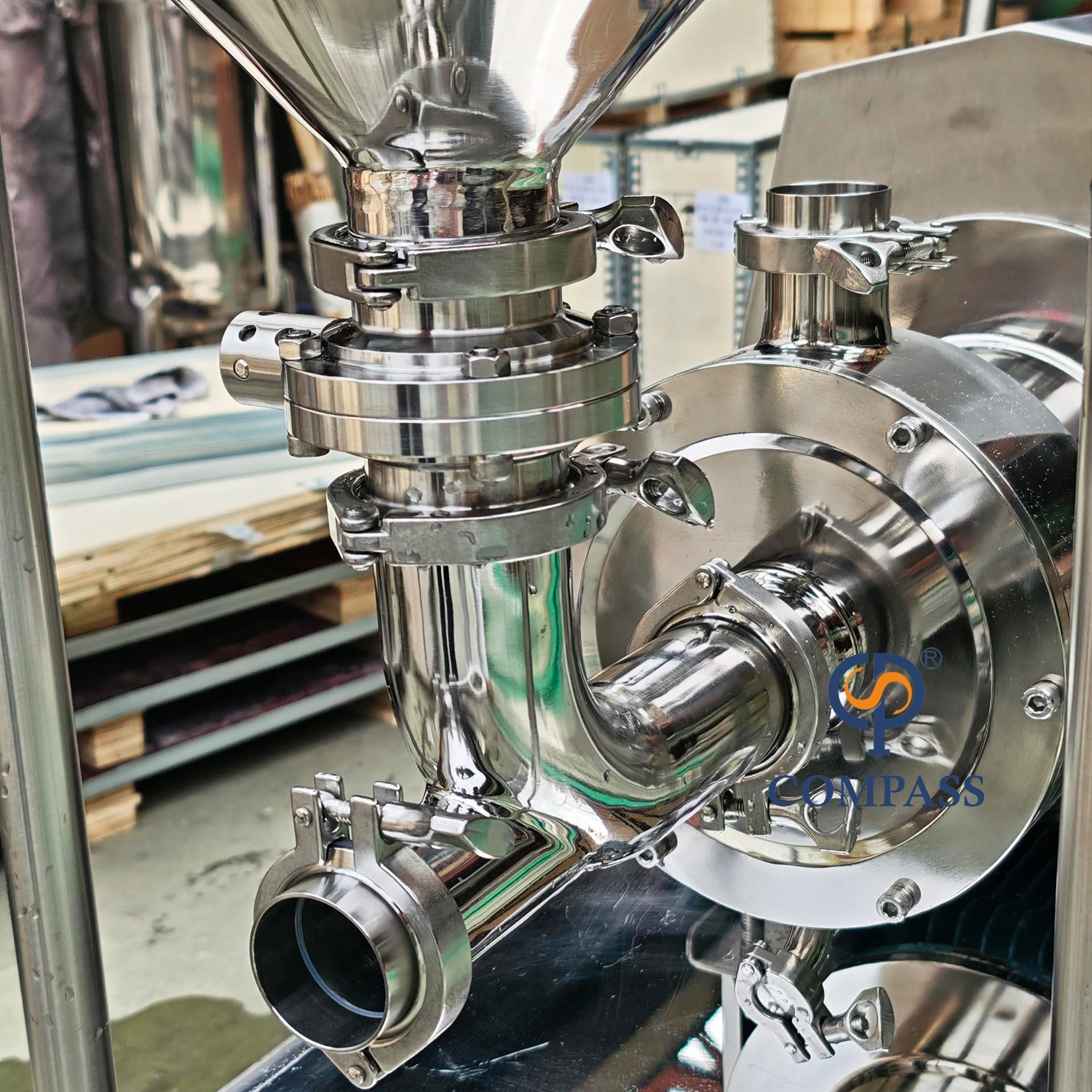 Диспергирующий эмульгатор для одноступенчатого трубопровода мощностью 5,5 кВт с воронкой 45 л