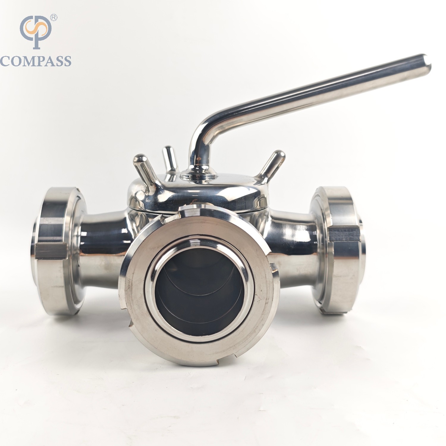 Санитарная нержавеющая сталь SS304 DN50 Union T-Port Thry Three Ways Bluck Calves