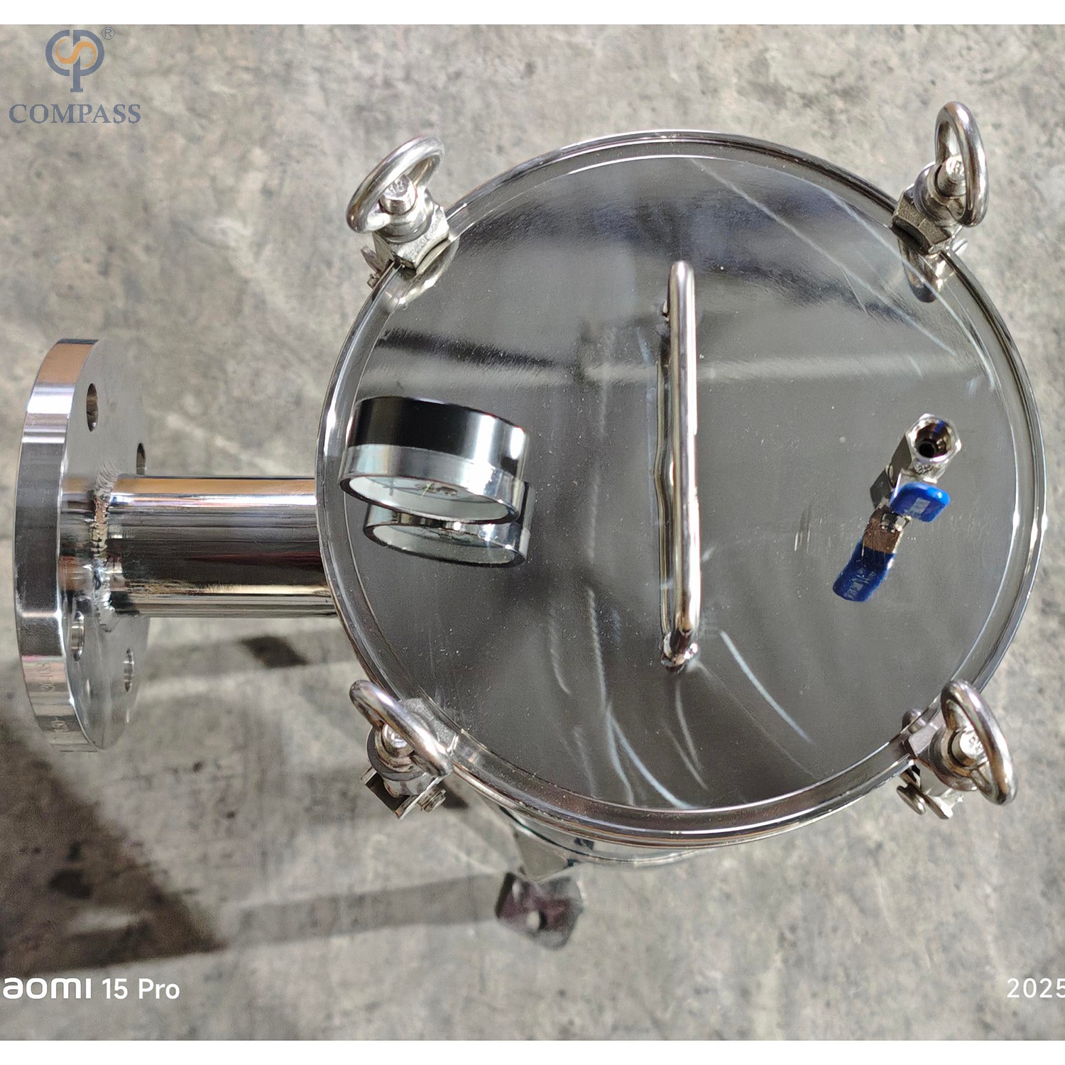 Гигиенический боковой рукавный фильтр из нержавеющей стали SS304 с пластинчатой ​​крышкой