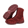 Botas safari hombre cremallera rojo 7264