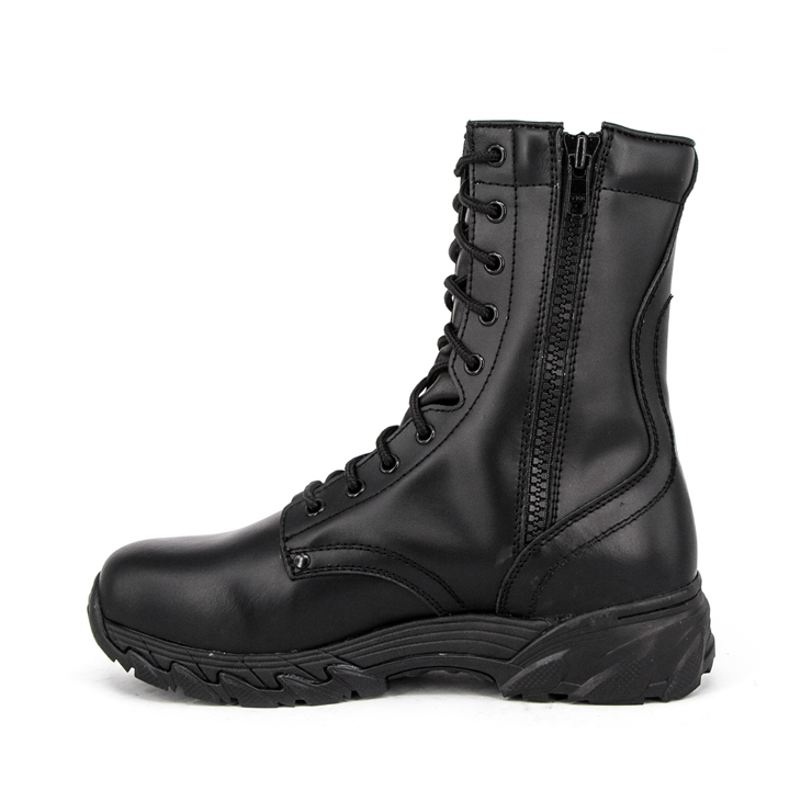 حذاء جلدي تكتيكي أسود عسكري متين 6235 