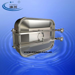Sanitary Square Manway With Two Lock Arms