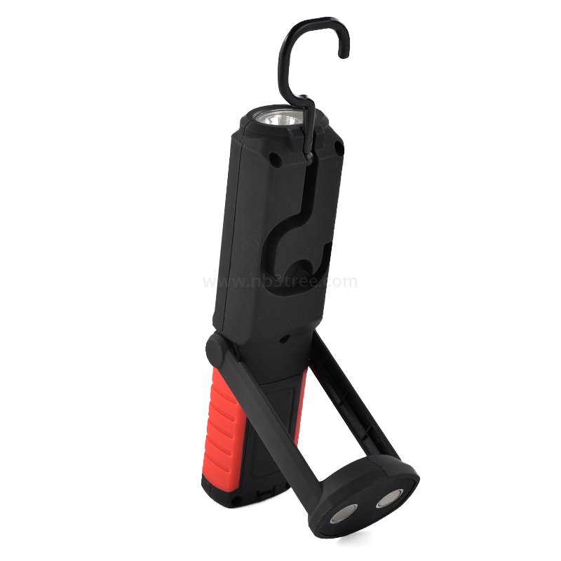 3W COB +0.5W magnetic LED Work Light with Magnetic Base Powered by Dry Battery