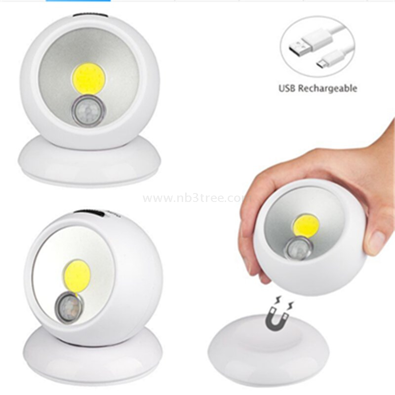 3W USB Rechargeable Motion Sensor Light