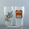 yayun 2019 trendy sandblasted drinking glass tumbler with decal logo