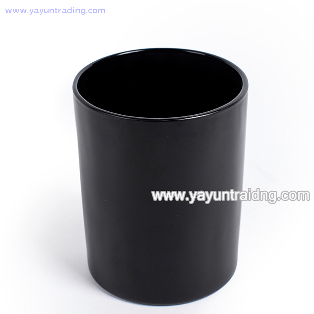 Wholesale Heat Resistant Matte Black Glass Candle Tumber for Wedding Or Church