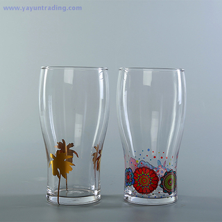 17oz clear beer glass cup souvenirs Promotion Decal Logo beer Glass