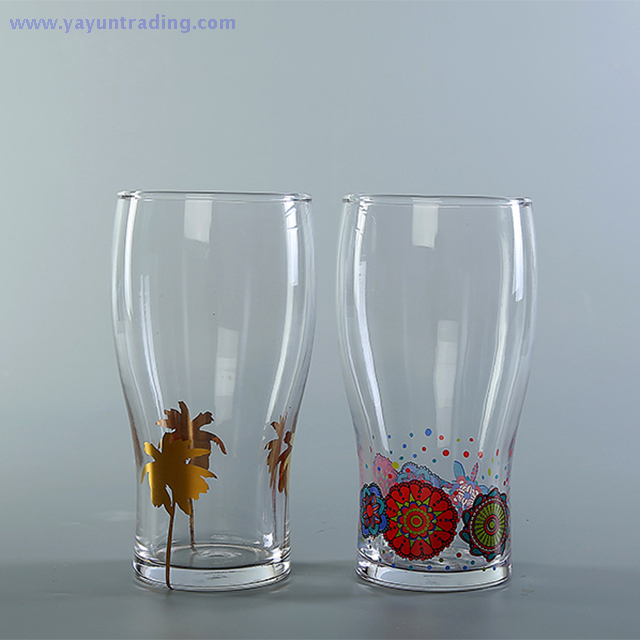 17oz clear beer glass cup souvenirs Promotion Decal Logo beer Glass