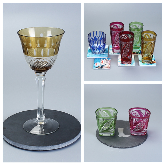 喷色刻花水杯组图-1