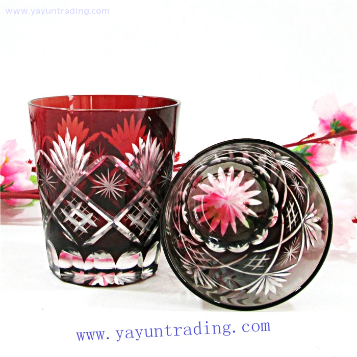 cheap stock hand cut glass tumbler