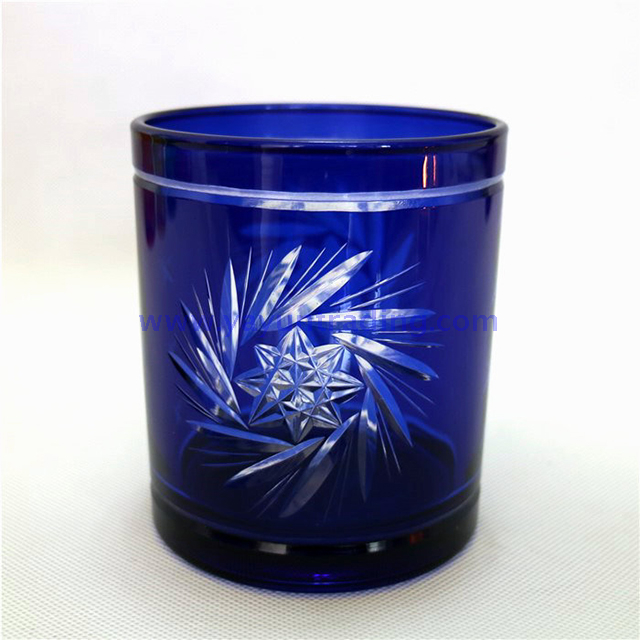 wind swirl promotional desk glass candle holder