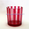 Wholesale frosted white glass candle jar with wooden lid