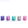 530ml luxury purple metallic colored glass candle jar