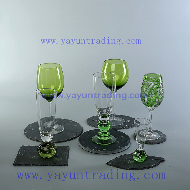wine glass drinking cocktail wine glasses with stone coaster