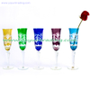 Delicate Hand Engraved Long-stem Glass Champagne Flute for Wedding And Party