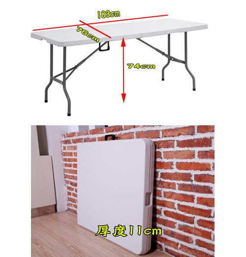 High Quality Folded Half 6FT Fair/Exhibition/Trade-Show Table for Sale