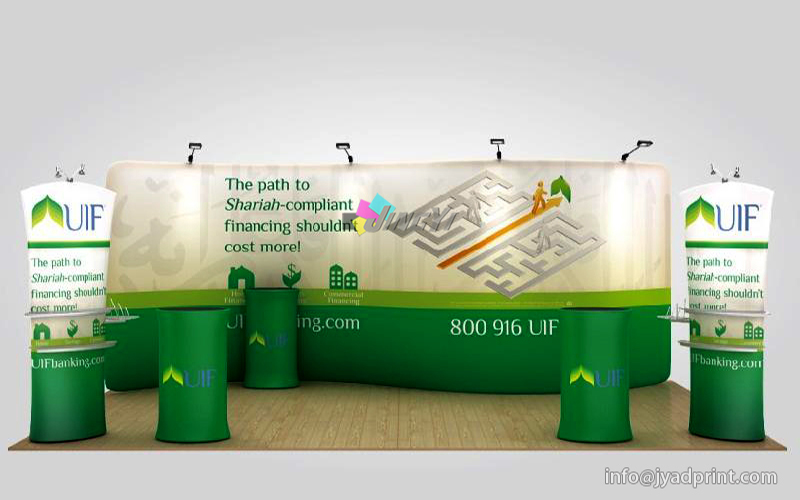Spandex tension fabric aluminum tube backdrop display booth Combined, Cutom Size, custom printing