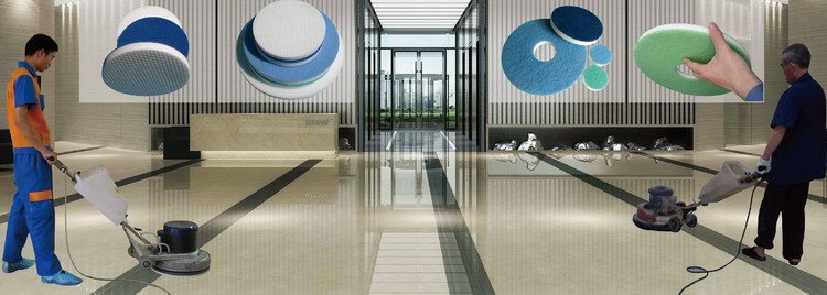 discos de pulido de la melamina que limpian el suelo de m&aacute;rmol .jpg