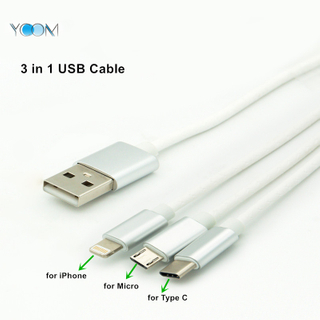 3 in 1 USB Lightning Cable for Micro, Type C