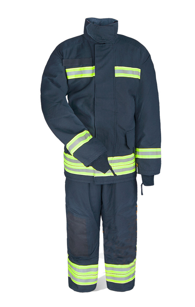 China EN469 standard NOMEX fire fighting suit with reflective tape ...