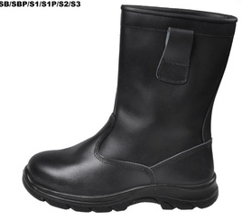 Groundwork bufflao leather PU sole high cut safety boots