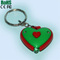 Plastic heart shape led keychain