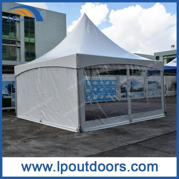 Carpa superior de resorte de carpa de aluminio de 5x5m de alto pico para eventos