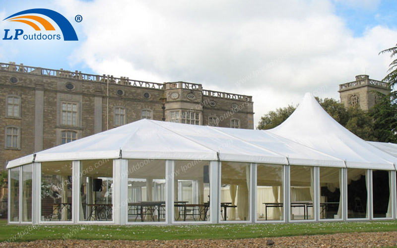 户外铝制高顶混合帐篷豪华婚礼帐篷适合派对活动 