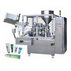 Automatic plastic tube filling and sealing machine for comestic