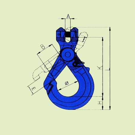 G100 SPECIAL CLEVIS SELF-LOCKING HOOK